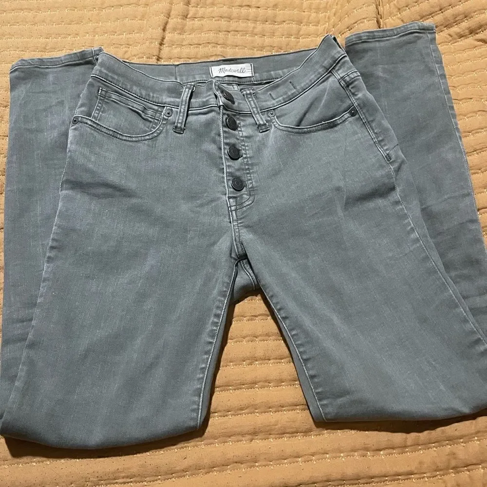 Madewell 9” high- rise skinny khaki green 27